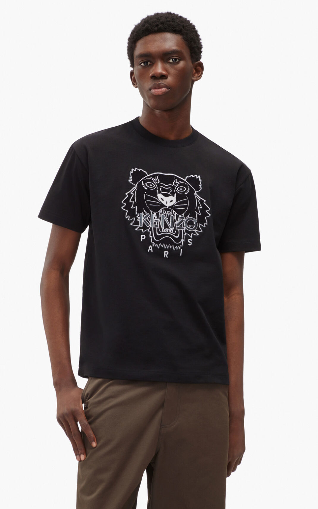 Kenzo The Kışlık Capsule Tiger Tişört Erkek Siyah | 9352-BIORF